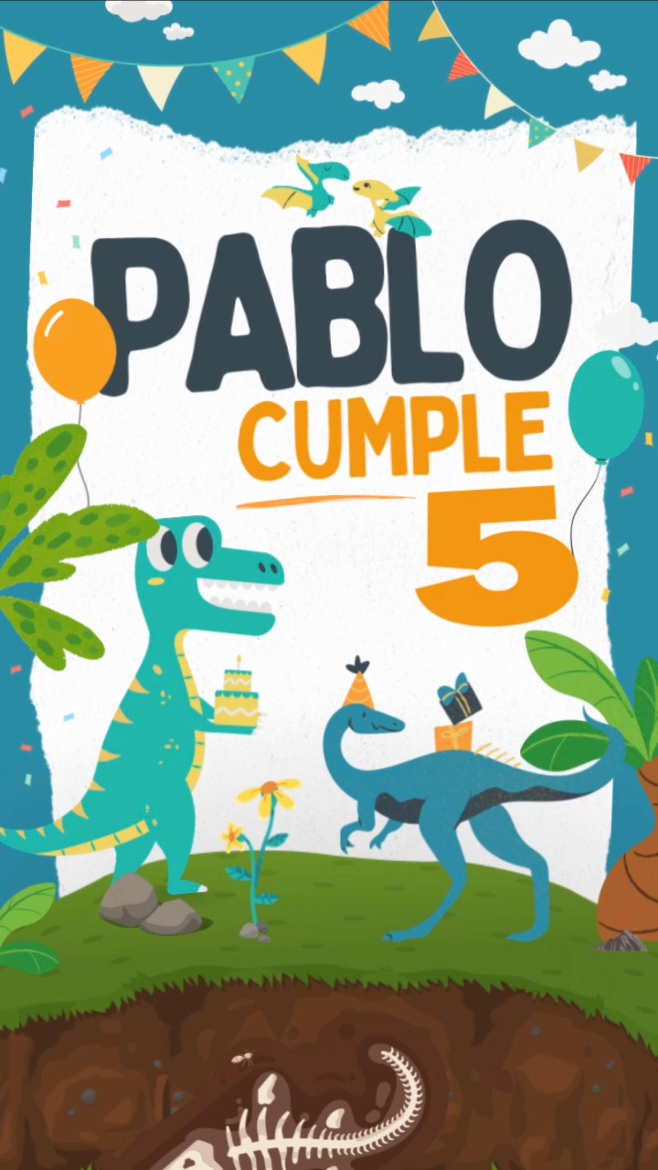 Dinosaurios 1 invitación cumpleaños infantil