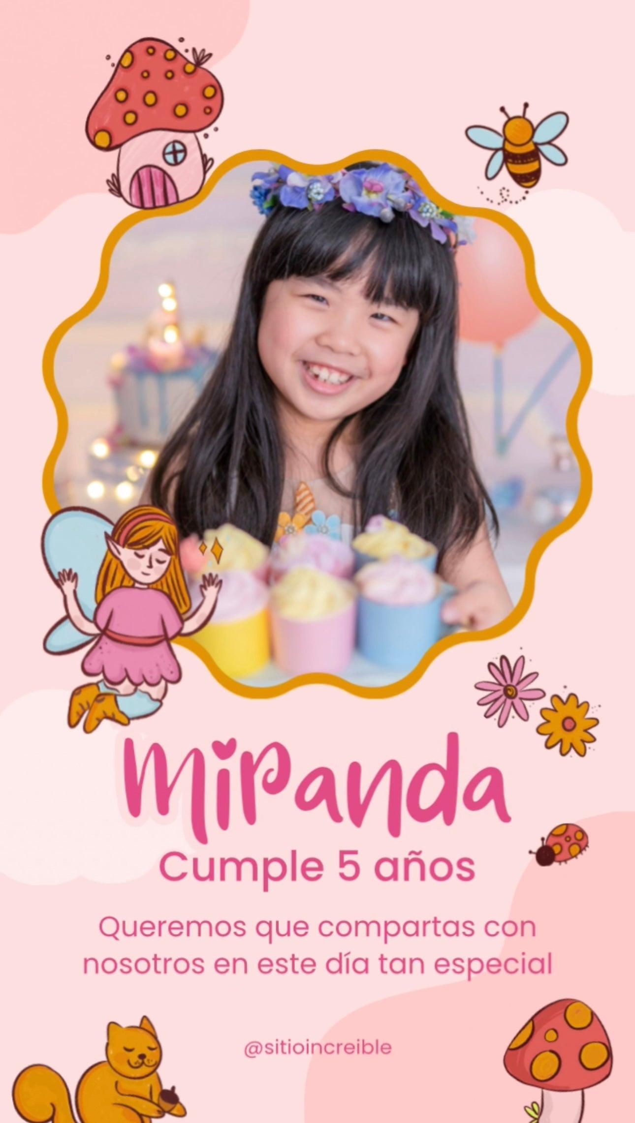 Hadas 1 Invitación cumpleaños infantil